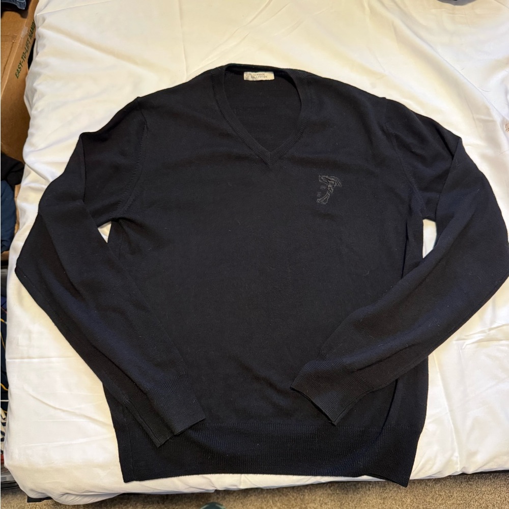 Versace Men's Black V-Neck Sweater